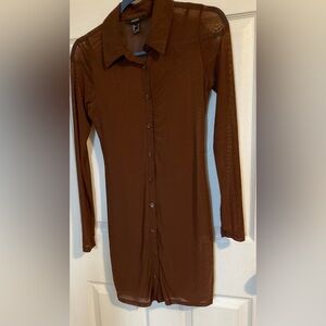 Brown shirt dress. From Forever 21.